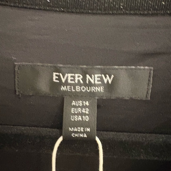 EVERNEW SPARKLE ROUCHED BLACK DRESS - Picture 4 of 9